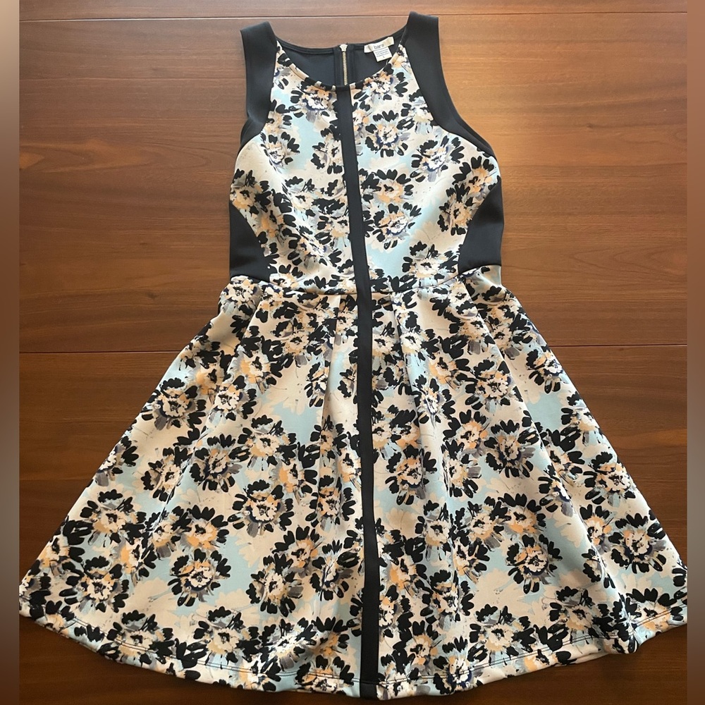 Bar III Floral Mini Zipper Dress